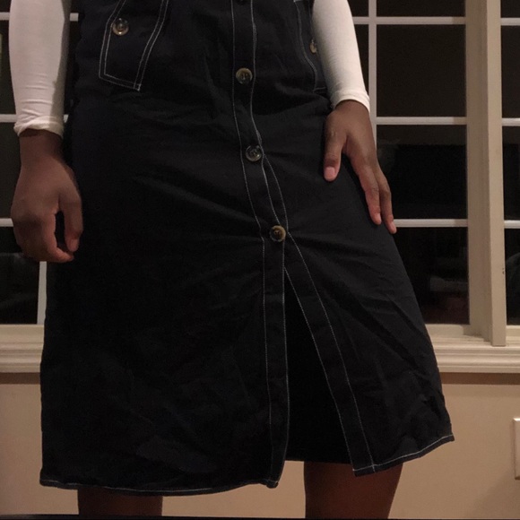 Contrast Stitch Button Up Dress - Picture 8 of 8